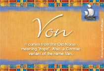 Meaning of the name Von