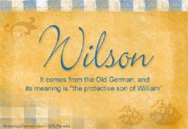 Meaning of the name Wilson