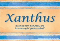 Meaning of the name Xanthus