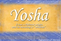 Meaning of the name Yosha