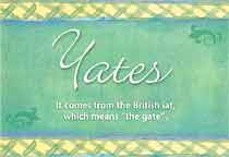 Meaning of the name Yates