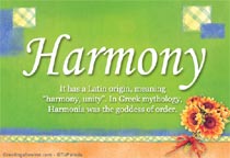 Meaning of the name Harmony