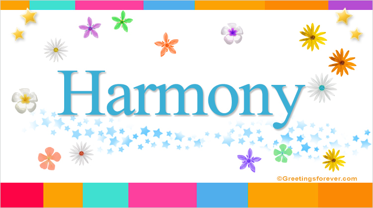 Nombre Harmony, Imagen Significado de Harmony
