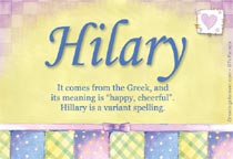 Meaning of the name Hilary
