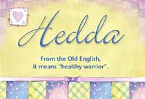 Meaning of the name Hedda