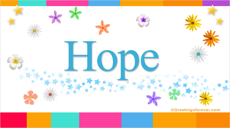 Nombre Hope, Imagen Significado de Hope