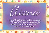Meaning of the name Iliana