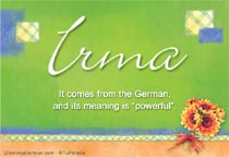Meaning of the name Irma