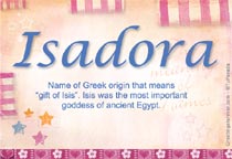 Meaning of the name Isadora