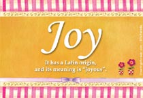 Meaning of the name Joy