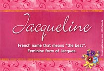 Meaning of the name Jacqueline