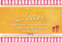 Meaning of the name Joan