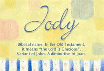Meaning of the name Jody