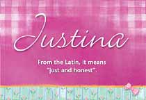 Meaning of the name Justina