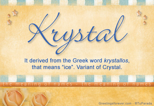 Where Does The Name Krystal Come From