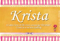 Meaning of the name Krista