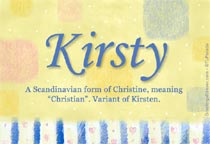 Meaning of the name Kirsty