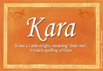 Meaning of the name Kara