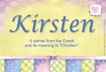 Meaning of the name Kirsten