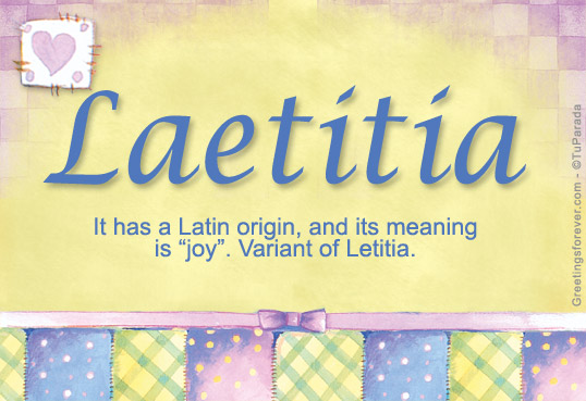 Laetitia Name Meaning - Laetitia name Origin, Name Laetitia, Meaning of ...