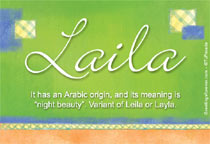 Meaning of the name Laila