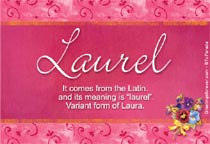 Meaning of the name Laurel