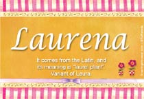 Meaning of the name Laurena