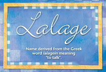 Meaning of the name Lalage