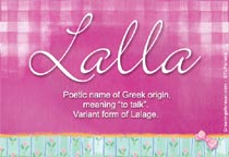 Meaning of the name Lalla