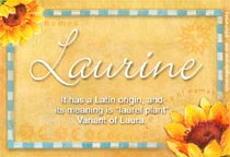 Meaning of the name Laurine