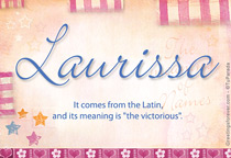 Meaning of the name Laurissa