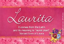 Meaning of the name Laurita