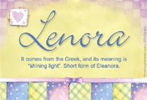 Meaning of the name Lenora