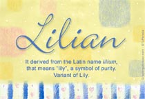Meaning of the name Lilian