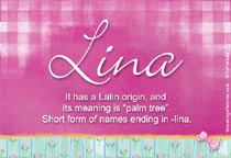 Meaning of the name Lina