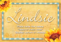 Meaning of the name Lindsie