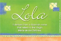 Meaning of the name Lola
