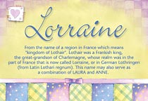 Meaning of the name Lorraine