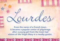 Meaning of the name Lourdes