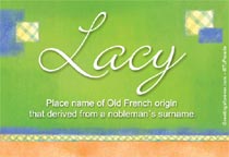 Meaning of the name Lacy