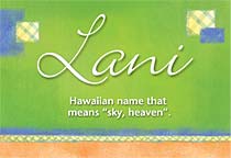 Meaning of the name Lani