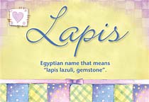 Meaning of the name Lapis