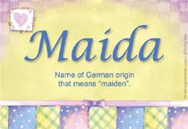 Meaning of the name Maida