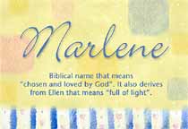 Meaning of the name Marlene