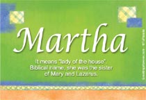 Meaning of the name Martha