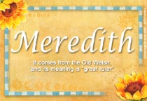 Meaning of the name Meredith