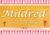 Meaning of the name Mildred