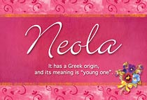 Meaning of the name Neola