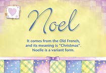 Meaning of the name Noel