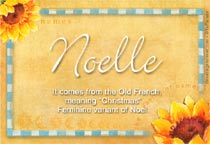 Meaning of the name Noelle